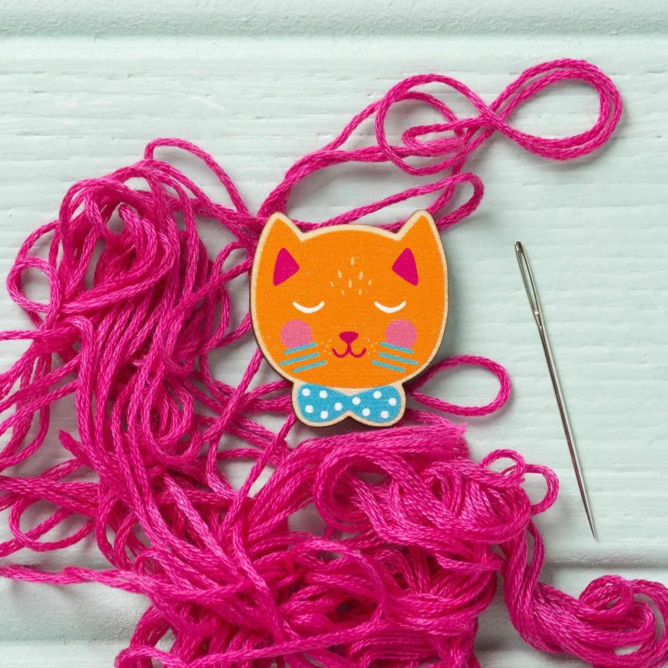 Hawthorn Handmade Cat Magnetic Needle Holder- Crafts