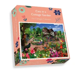 All Jigsaw Puzzles Cats in a Cottage Garden 500 Piece Jigsaw Puzzle- Puzzles|Children