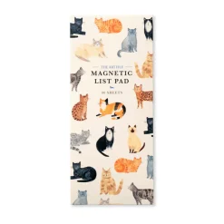 The Art File Cats Lined Magnetic Pad- Stationery