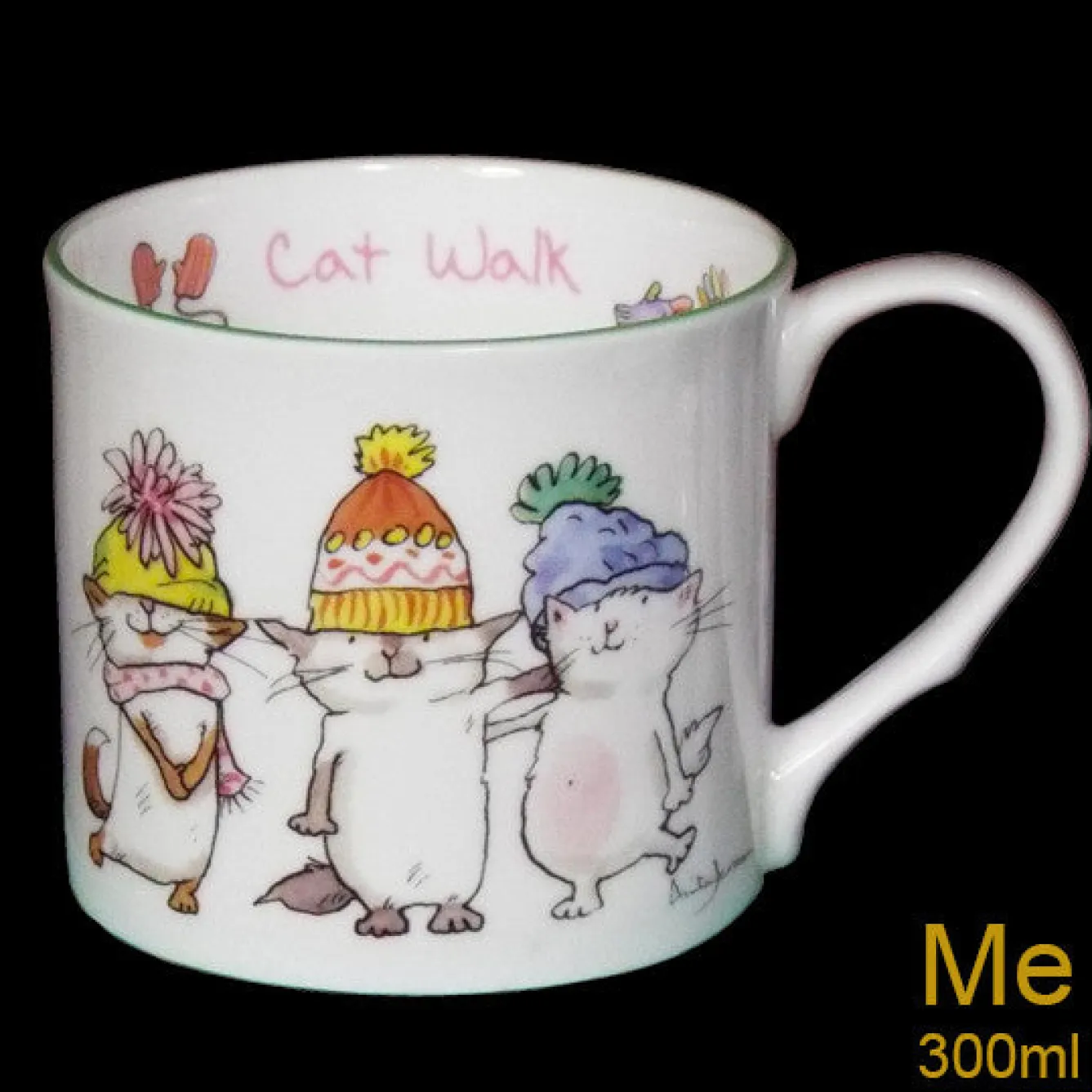 Two Bad Mice Cat Walk Mug- Tea|Whimsical