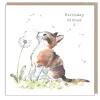 Paper Shed Design Cat with Dandelion "Birthday Wishes" Greetings Card- Greeting Cards