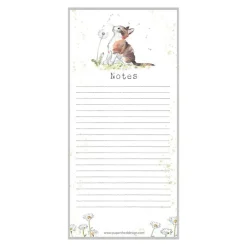 Paper Shed Design Cat with Dandelion "Notes" Magnetic List Pad- Stationery