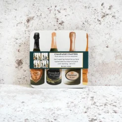 Corinne Alexander Champagne Coaster Set by- Coasters