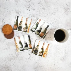 Corinne Alexander Champagne Coaster Set by- Coasters