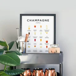 Everlong Print Co. Champagne Cocktails Print - Framed- Art