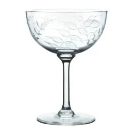 The Vintage List Champagne Saucer with Ferns Design by- Glassware