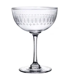 The Vintage List Champagne Saucer with Oval Design by- Glassware