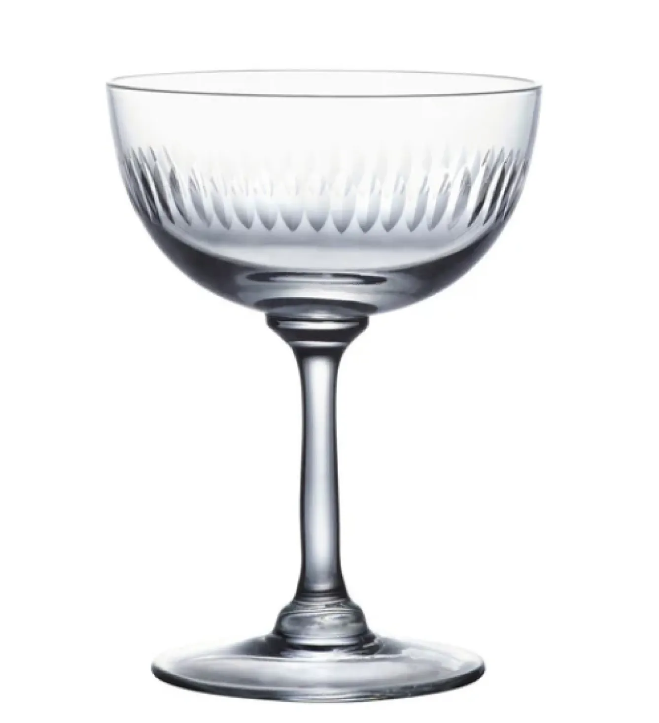 The Vintage List Champagne Saucer with Spears Design by- Glassware