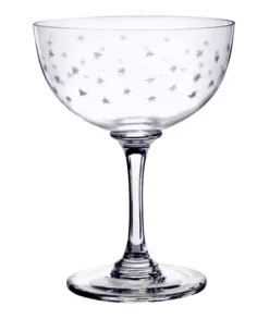 The Vintage List Champagne Saucer with Stars Design by- Glassware