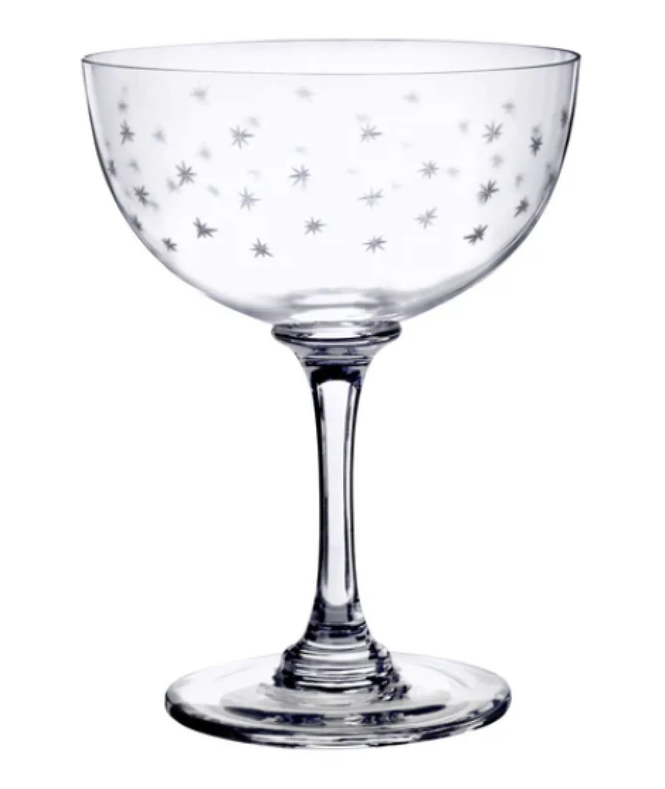 The Vintage List Champagne Saucer with Stars Design by- Glassware