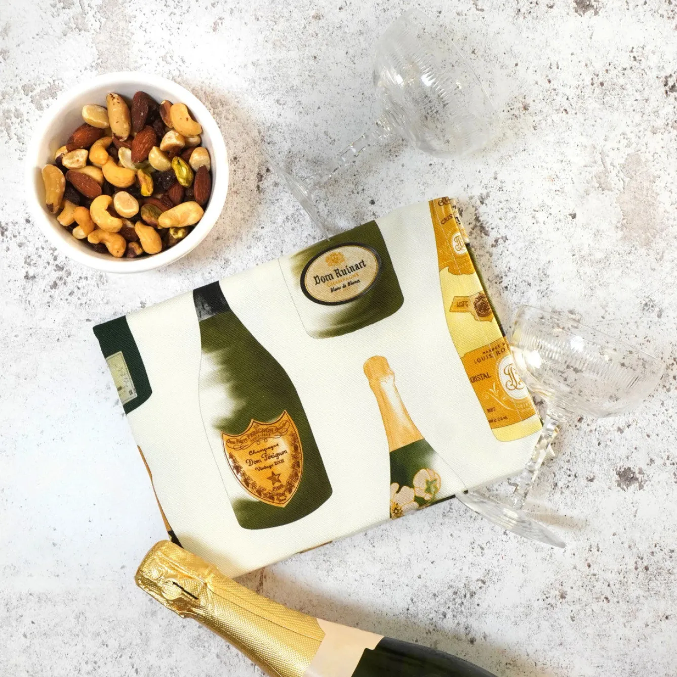 Corinne Alexander Champagne Tea Towel by- Tea|Tea Towels