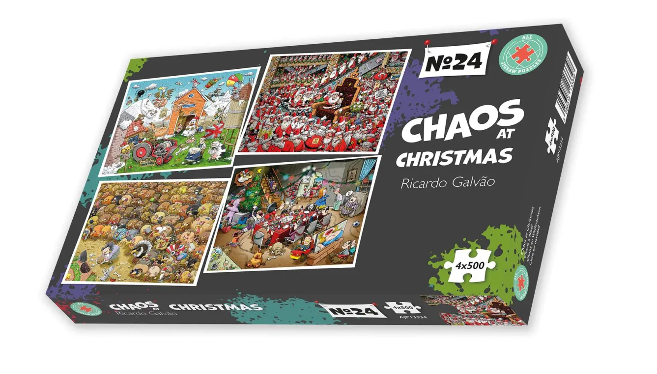 All Jigsaw Puzzles Chaos at Christmas 4 x 500 Piece Jigsaw Puzzles- Puzzles|Children