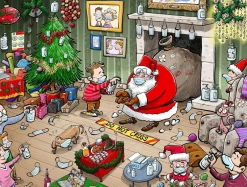 All Jigsaw Puzzles Chaos on Christmas Eve 1000 Piece Jigsaw Puzzle- Christmas|Puzzles