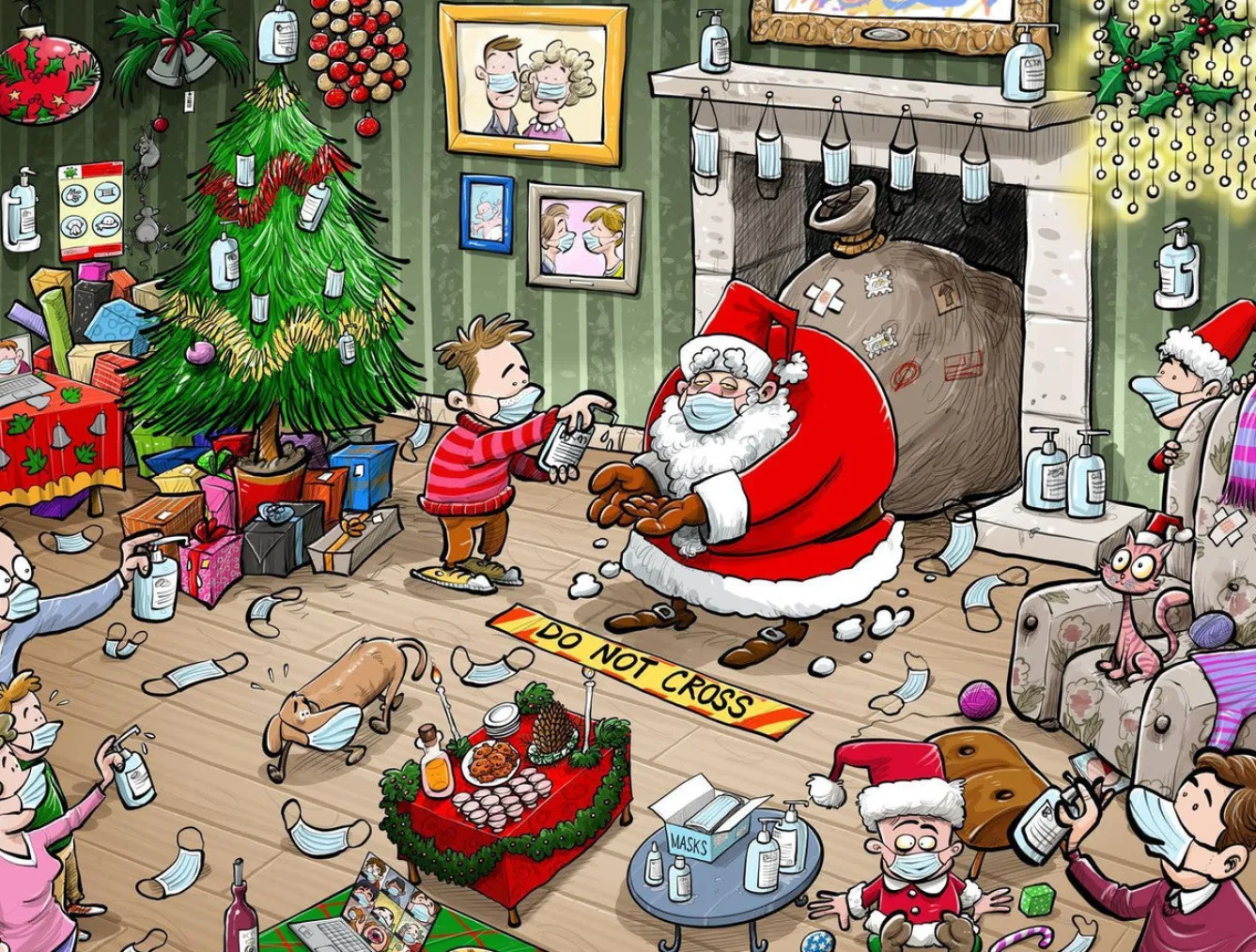 All Jigsaw Puzzles Chaos on Christmas Eve 1000 Piece Jigsaw Puzzle- Christmas|Puzzles
