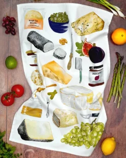 Corinne Alexander Cheese Board Tea Towel by- Tea|Tea Towels