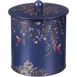 Sara Miller London Chelsea Navy Biscuit Barrel- Novelty|Storage