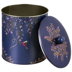 Sara Miller London Chelsea Navy Biscuit Barrel- Novelty|Storage