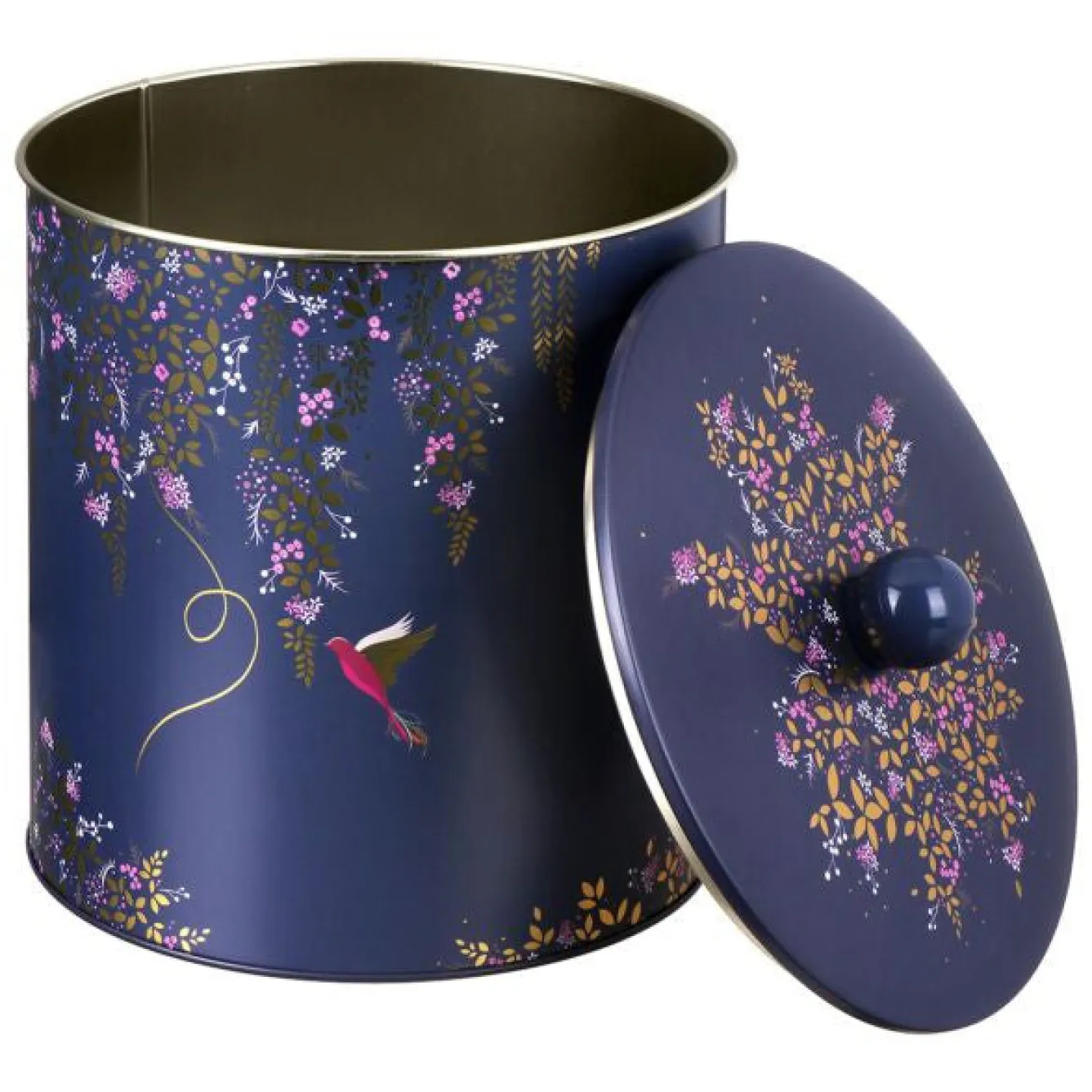 Sara Miller London Chelsea Navy Biscuit Barrel- Novelty|Storage