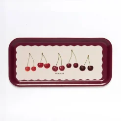 Roomytown Cherries Birchwood Tray- Trays