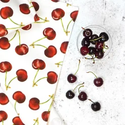 Corinne Alexander Cherry Tea Towel by- Tea|Tea Towels
