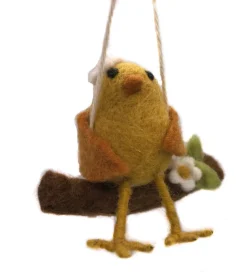 Amica Felt Chick on a Swing Felt Decoration- Easter|Seasonal Decor