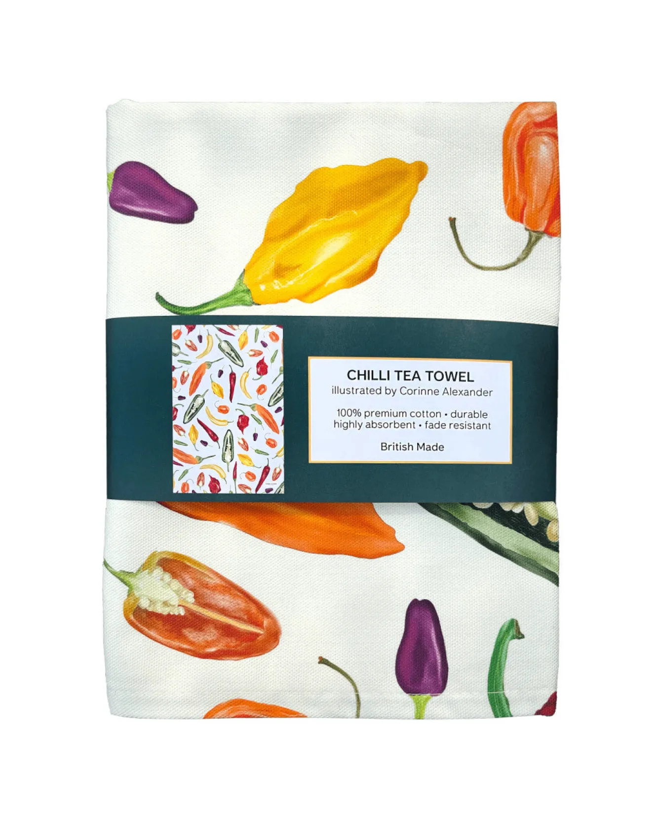 Corinne Alexander Chili Tea Towel by- Father's Day|Tea