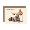 Bewilderbeest Chocolate Mousse Greetings Card- Greeting Cards