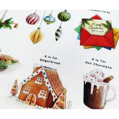 Yeti Christmas Alphabet Tea Towel- Christmas|Tea