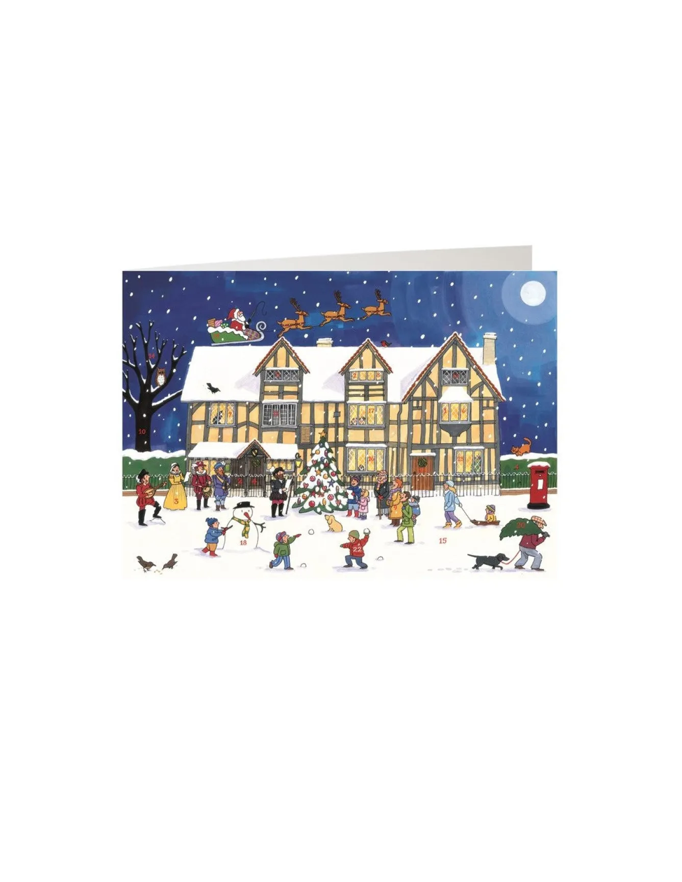 Alison Gardiner Christmas at the Old Town House Advent Calendar Card- Christmas|Advent