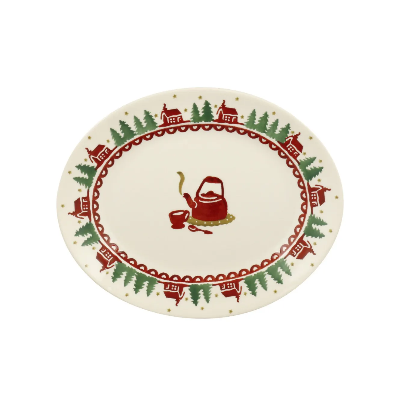 Emma Bridgewater Christmas Cabin Small Oval Platter- Serving Plates & Boards