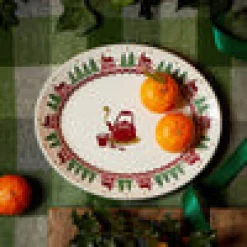 Emma Bridgewater Christmas Cabin Small Oval Platter- Serving Plates & Boards
