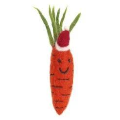 Amica Felt Christmas Carrot with Hat Felt Decoration- Christmas Decorations|Christmas