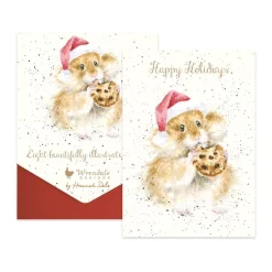 Wrendale Designs 'Christmas Cookie' Hamster Christmas Card Pack- Christmas Cards|Stationery