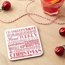 Victoria Eggs Christmas Dinner Coaster- Coasters