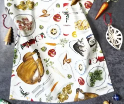 Corinne Alexander Christmas Dinner Tea Towel by- Christmas|Tea