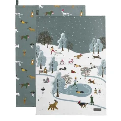 Sophie Allport Christmas Dogs Set of 2 Tea Towels- Christmas|Tea