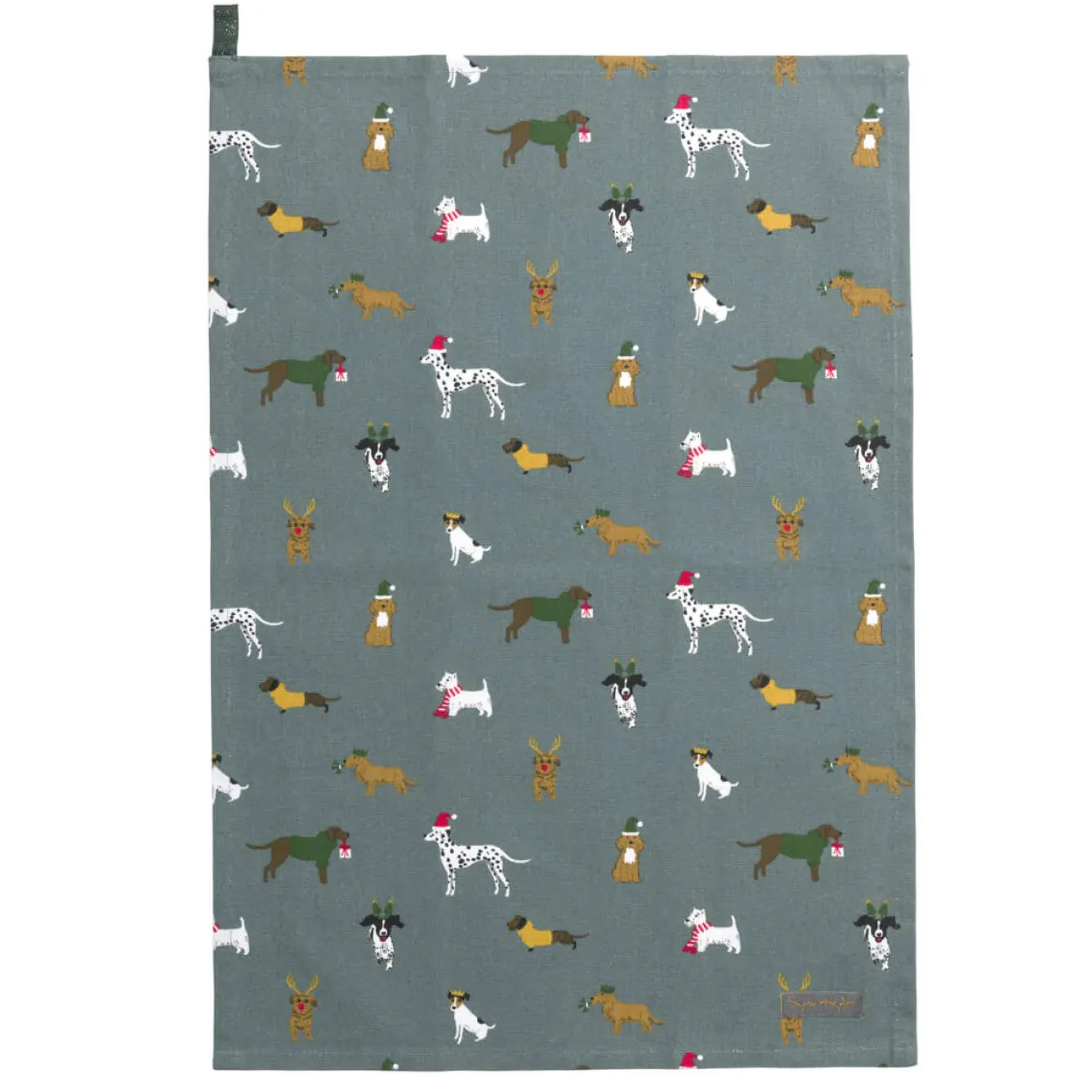 Sophie Allport Christmas Dogs Set of 2 Tea Towels- Christmas|Tea