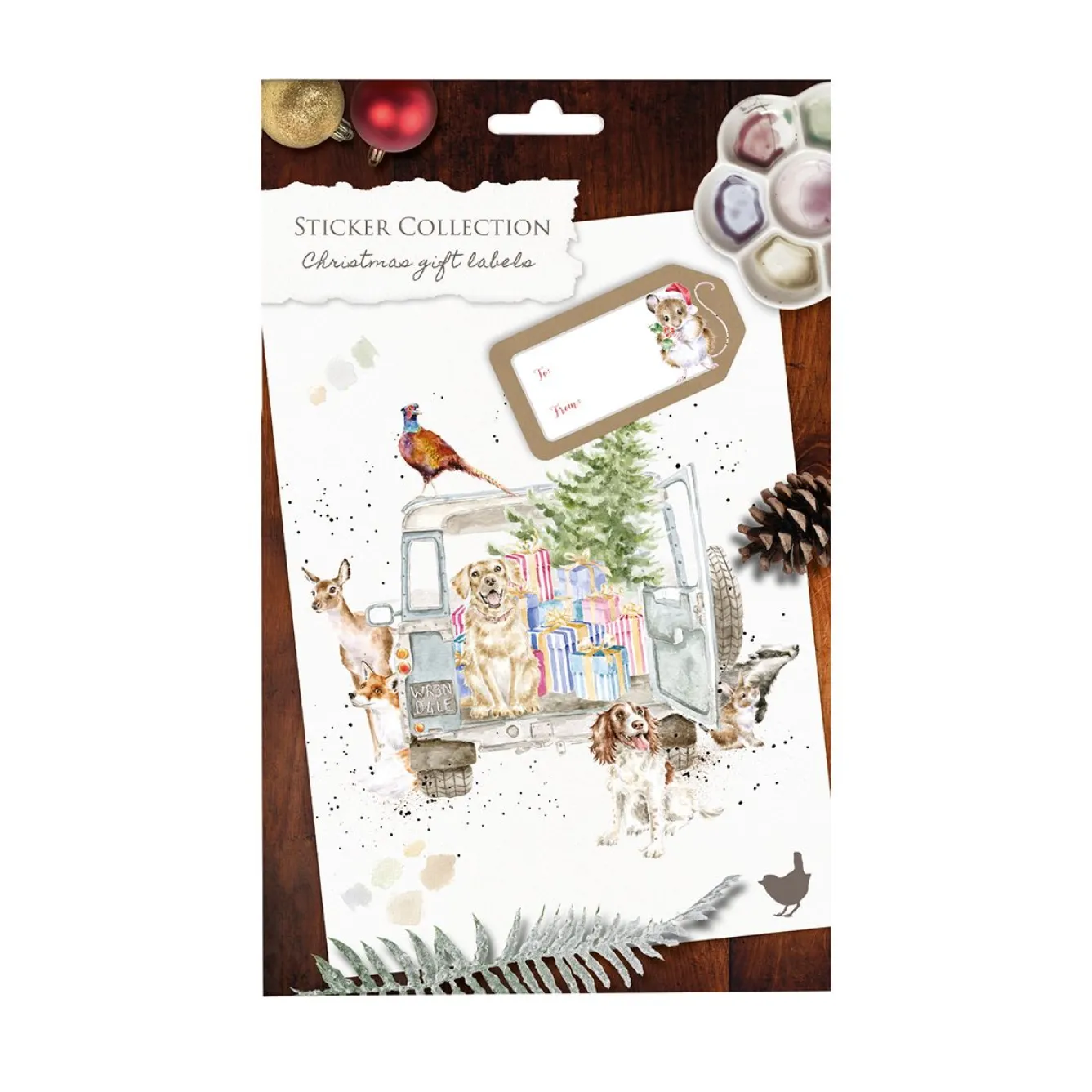 Wrendale Designs Christmas Gift Label Stickers- Stationery