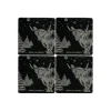 Selbrae Christmas Highland Cow Slate Coasters- Set of 4- Coasters