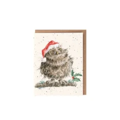 Wrendale Designs 'Christmas Owl' Gift Enclosure Card- Greeting Cards