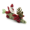 Amica Felt Christmas Parsnip Car with Santa & Reindeer Felt Decoration- Christmas Decorations|Christmas