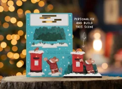 Dapple & Dot Christmas Postbox Mouse Pop Out Card- Christmas Cards|Christmas