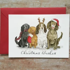 Ellie Hooi Illustration Christmas Spaniels Christmas Card- Christmas Cards|Greeting Cards