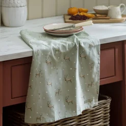 Sophie Allport Christmas Stags Tea Towel- Seasonal Decor