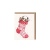 Wrendale Designs 'Christmas Stocking' Rabbit Gift Enclosure Card- Christmas|Greeting Cards