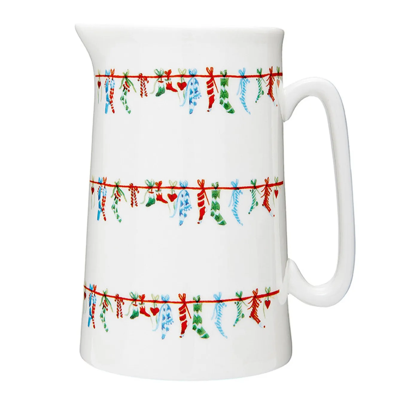 Jane Abbott Designs Christmas Stockings Bone China Medium Jug- Christmas|Tea