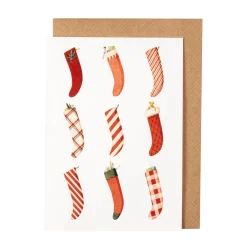 Laura Stoddart Christmas Stockings Greetings Card- Christmas Cards|Greeting Cards