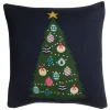 Sophie Allport Christmas Tree Knitted Statement Pillow- Seasonal Decor|Pillows & Throws