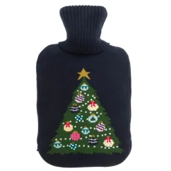 Sophie Allport Christmas Tree Knitted Statement Hot Water Bottle- Seasonal Decor|Pillows & Throws