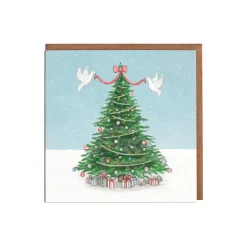 Lottie Murphy Christmas Tree with Doves Christmas Card- Christmas Cards|Christmas